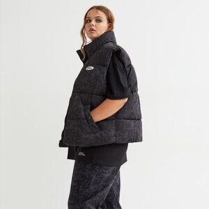 No Fear x H&M Black-Gray Puffer Vest Women's Size Medium